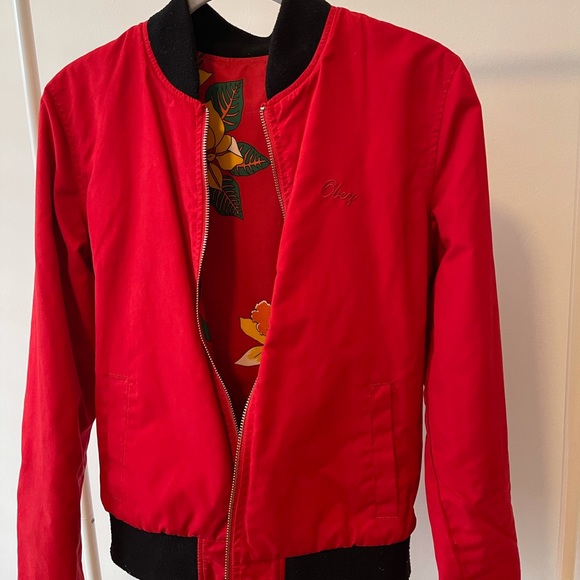 Obey reversible bomber jacket size xs - Picture 1 of 10